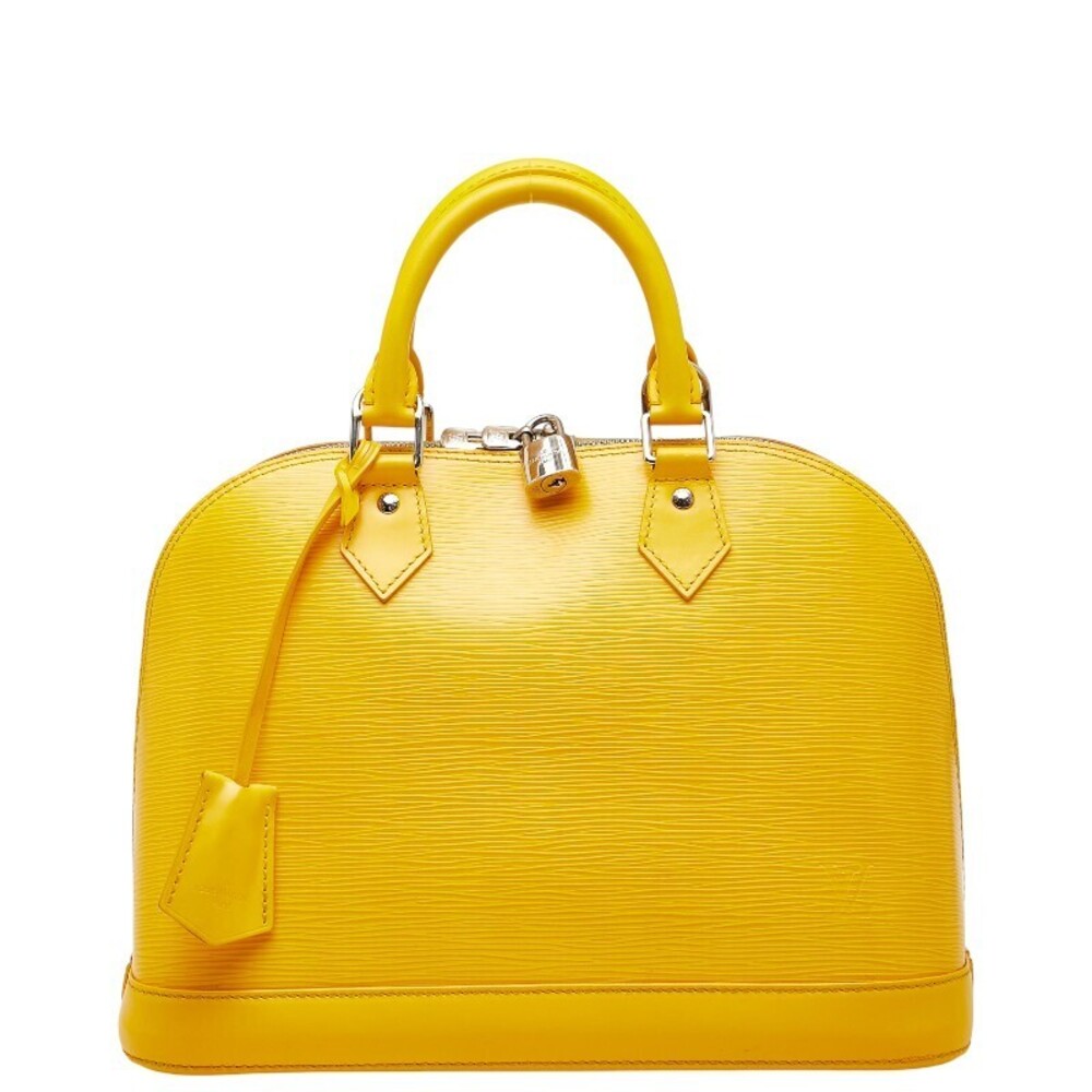 Louis Vuitton Epi Alma Handbag Mimosa Yellow Leather